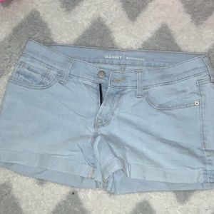 Old navy light wash boyfriend shorts